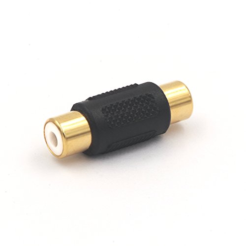 6-Pack Gold Plated RCA Female to RCA Female Coupler,Compatible with Phono,Speaker,RCA Cable,Amplifier