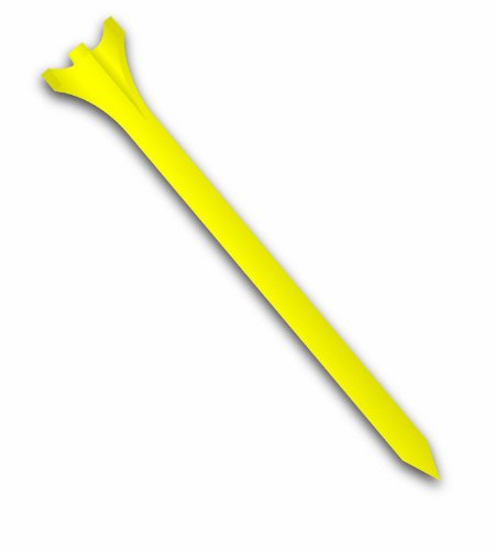 Tour 3-Prong Golf Tees (3-1/4 Inch, Yellow, Pack of 30)