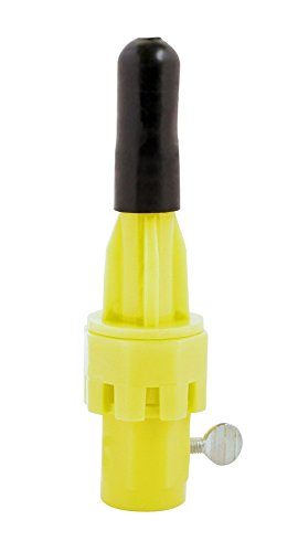 Woods E3001 Light Changing Kit Foot Metal Telescopic Pole, Baskets, Suction Cup and Broken Bulb Changers, Versatile Use, 5 Accessories Included, 11 Feet Tall, 1 Count (Pack of 1), Yellow