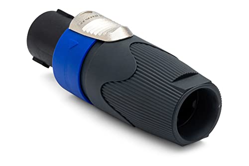 NL4FX 4-Pole speakON Cable Connector, Dark Grey Bushing