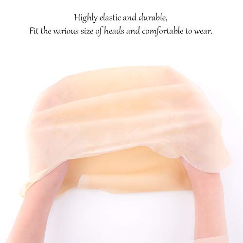 2 PCS Makeup Latex Bald Caps and 2 PCS Nylon Wig Caps for Costume Party Adult Costume Accessory