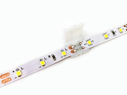 20PCS 2Pin Single Color LED Light Strip Connector - Gapless Strip to Strip - Box Adapter for 8mm Single Color 3528 SMD LED Strip Lighting