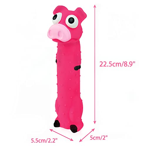 3 Pack 9 Squeaky Latex Dog Toys Standing Stick Animal Puppy Fetch Interactive Play for Small Medium Dogs