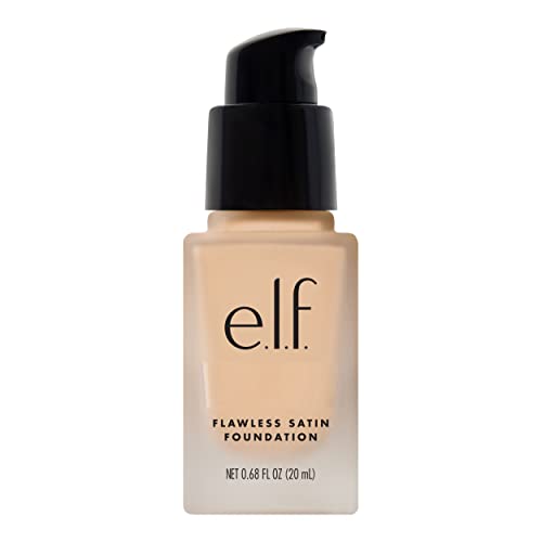 Flawless Satin Foundation, Lightweight & Medium Coverage, Semi-Matte Finish, Vegan & Cruelty-Free, Light Ivory, 0.68 Fl Oz (20mL)