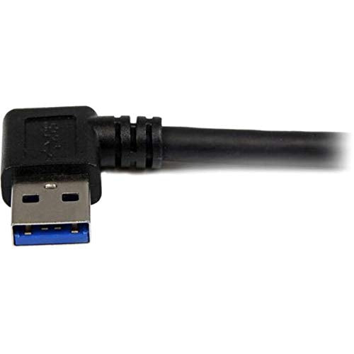 1m Black SuperSpeed USB 3.0 Cable - Right Angle A to B - 3 ft USB 3 Cable - Right Angle USB 3.0 A (M) to USB 3.0 B (M) (USB3SAB1MRA)