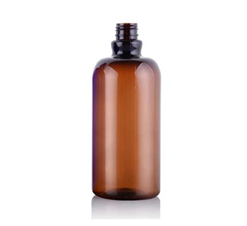 2PCS 500ML /17 oz Large BPA Free Empty Brown Plastic Pump Bottles With White Pumps Jars Dispenser Container For Shower Liquid Body Wash Foundations Bathroom Lotion Soap Cream Cosmetic