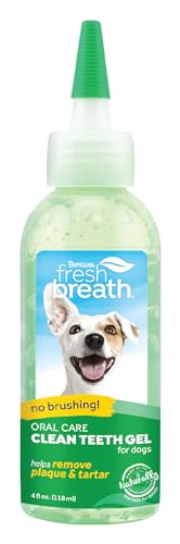 Fresh Breath Dog Toothpaste for Teeth Cleaning, Breath Freshener, Easy to Use Plaque & Tartar Remover Gel, No Toothbrush Needed, 4oz.