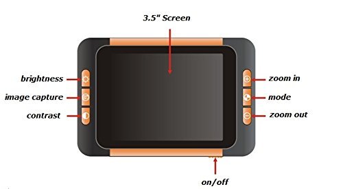 LVM-300 3.5 Inch Portable Video Magnifier Reading Aide for Low Vision with Stand