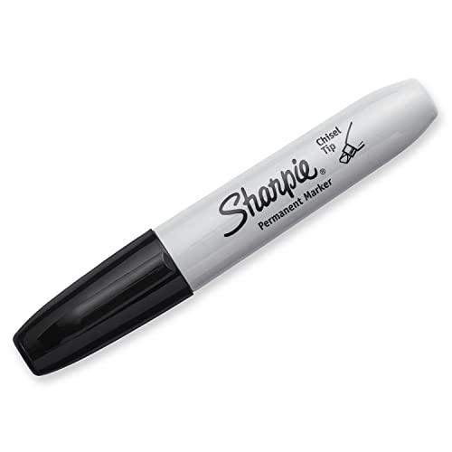 Permanent Markers, Chisel Tip, Black, 2 Count