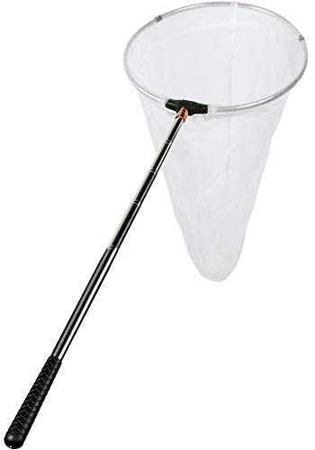 Insect and Butterfly Net with 12 Ring, 24 Net Depth, Handle Extends to 59 Inches for Adults and Kids (12 Ring, 59 Handle)