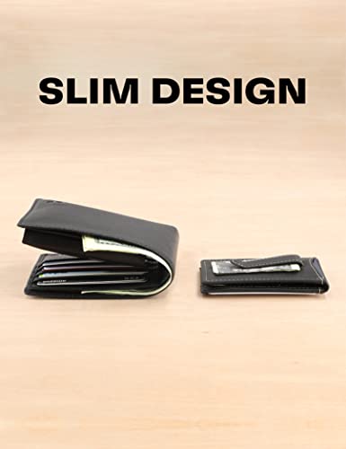 Men's Slim Leather Front Pocket Credit Card Holder Wallet