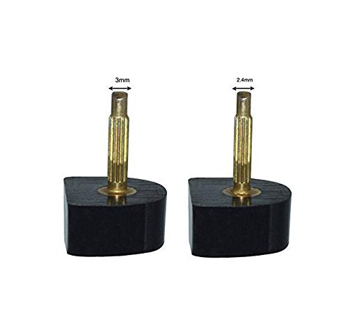 6 Pairs Black U Shaped High Heel Tips Replacement Stiletto Shoe Repair Heel Caps Cover Heel Pin Taps Dowel Lifts Replacement for Women Lady Girls Size 8mm x 8mm (Thin Pin-2.4mm)