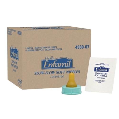Slow Flow Soft Nipples, Latex-Free & BPA Free, 12 Count