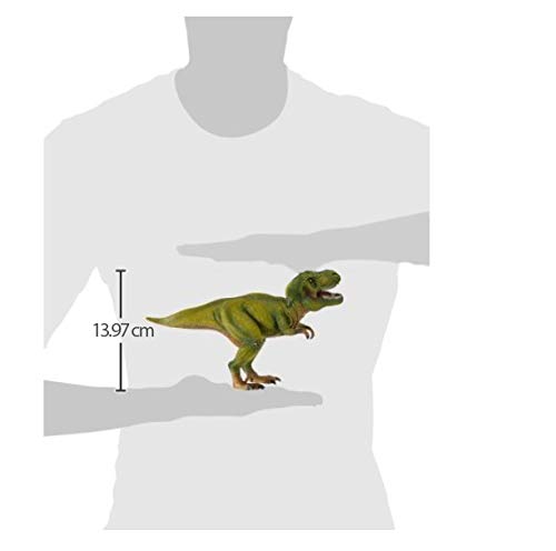 schleich DINOSAURS — Tyrannosaurus Rex, T-Rex Toy with Realistic Detail and Movable Jaw, Imagination-Inspiring Dinosaur Toys for Girls and Boys Ages 4+, Green, 11.2 x 5.6 x 3.8