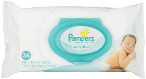 Stages Sensitive Wipes Convenience Pack, 36 wipes