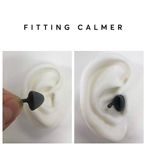 Flare Calmer Night – Sleeping Ear Plugs Alternative – Reduce Annoying Noises Without Blocking Sound – Extra Soft Reusable Silicone – Black
