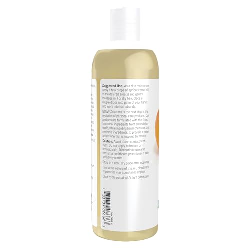 Solutions, Apricot Kernel Oil, Hair Moisturizer, Rejuvenating Skin Oil, Softens Fine Lines, 16-Ounce