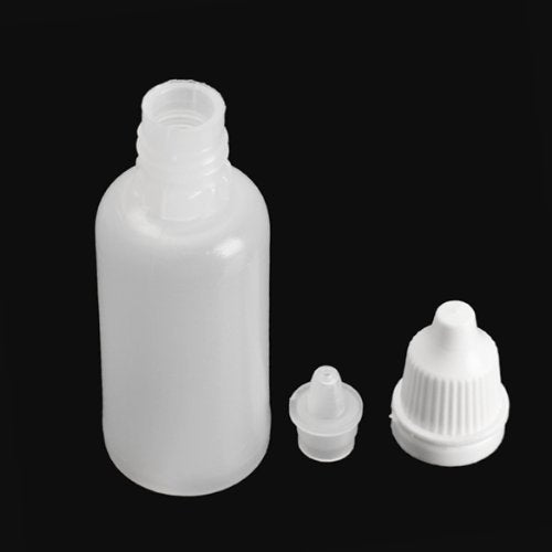15Ml/0.5Oz: 50Pcs 15Ml 0.5Oz Transparent Empty Plastic Dropping Bottles with White Screw Cap Eyedrop Storage Holder Portable Refillable Squeezable Container Cosmetic Makeup Tools