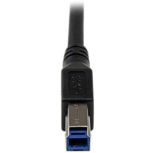 1m Black SuperSpeed USB 3.0 Cable - Right Angle A to B - 3 ft USB 3 Cable - Right Angle USB 3.0 A (M) to USB 3.0 B (M) (USB3SAB1MRA)