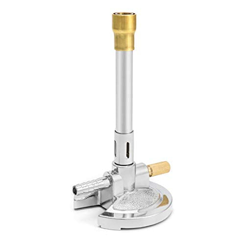 Lab Bunsen Burner with Flame Stabilizer and Gas Regulator, Threaded Needle Valve, for Lab Heating & Propane & Natural Gas, Heating Tool