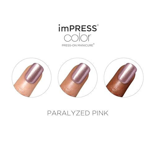 KISS No Glue Mani Press On Nails, Color, 'Champagne Pink', Pink, Short Size, Squoval Shape, Includes 30 Nails, Prep Pad, Instructions Sheet, 1 Manicure Stick, 1 Mini File