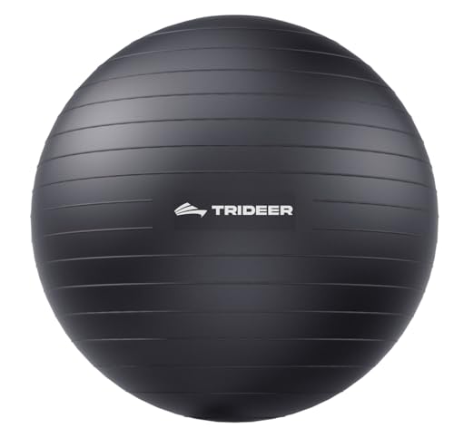Yoga Ball for Exercise, Pregnancy & Birthing, 5 Sizes Exercise Ball for Physical Therapy, Stability, Fitness, Quick Pump Included
