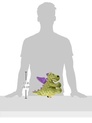 Bubble Plush Dragons Squeaky Dog Toy, Chew Guard Technology - Lime, Large