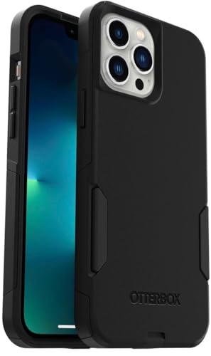 iPhone 13 Pro Max & iPhone 12 Pro Max Commuter Series Case - Black, Slim & Tough, Pocket-Friendly, with Port Protection