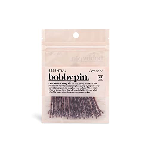 Mini Bobby Pins, Hair Pins for Thin Hair, Small Bobby Pins for Girls Hair Accessories, Blonde Bobby Pins for Thick Hair, Hairpins, Bobby Pins Blonde Hair, 45 pcs (Brown)