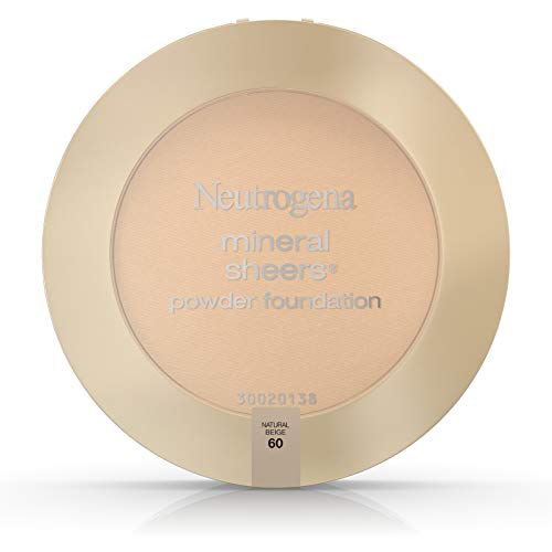 Mineral Sheers Powder Foundation, Natural Beige 60, 0.34 Ounce