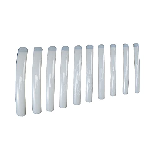 10x Extra Long Acrylic UV Gel French False Nail Art Design Salon Tips Natural by Nicky's Gift