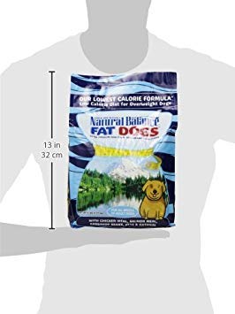 Fat Dogs Low Calorie Dry Dog Food, Chicken Meal, Salmon Meal, Garbanzo Beans, Peas & Oatmeal, 5 Pounds (Packaging May Vary)