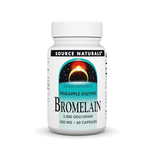 Bromelain 500 mg Pineapple Enzyme Caps, 60 ct