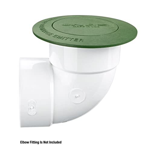 420C Pop-Up Drainage Emitter, for 3-Inch & 4-Inch Drain Fittings, Works with Drainage Systems Including Catch Basins, Green Plastic