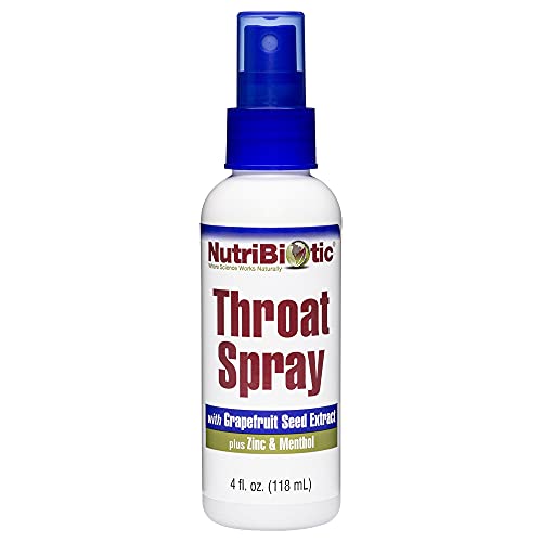 – Throat Spray with GSE, 4 Fl. Oz | Gentle and Soothing Sore Throat Support with Grapefruit Seed Extract, Zinc & Menthol | Alcohol Free & Non-Medicated