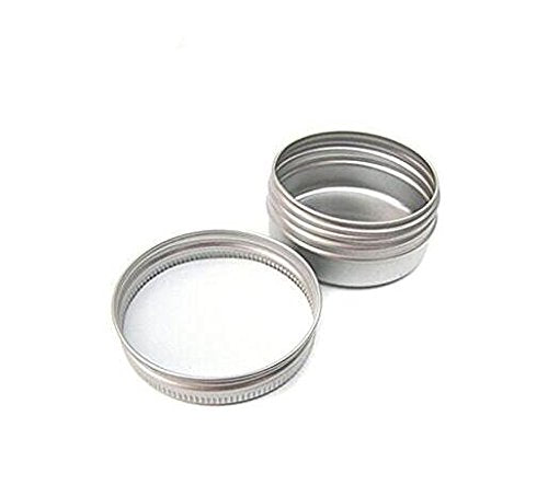 Echo-Ove Pack Of 12 Aluminum Tin Jars Round Pot Screw Cap Lid For Lip Balm Nail Art Cream Cosmetic Make Up Eye Shadow Powder Jar Case Container 30Ml