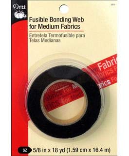 265 Fusible Bonding Web, Regular Weight, 5/8-Inch x 18-Yards, Black