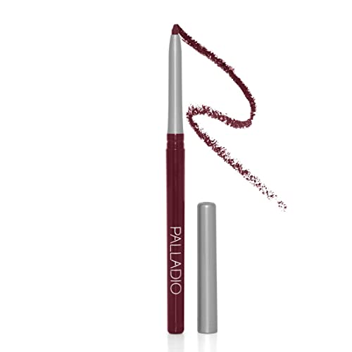 Retractable Waterproof Lip Liner High Pigmented and Creamy Color Slim Twist Up Smudge Proof Formula with Long Lasting All Day Wear No Sharpener Required, Black Berry