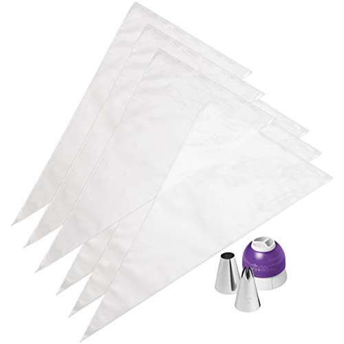 Color Swirl, 3-Color Piping Bag Coupler, 9-Piece Cake Decorating Kit