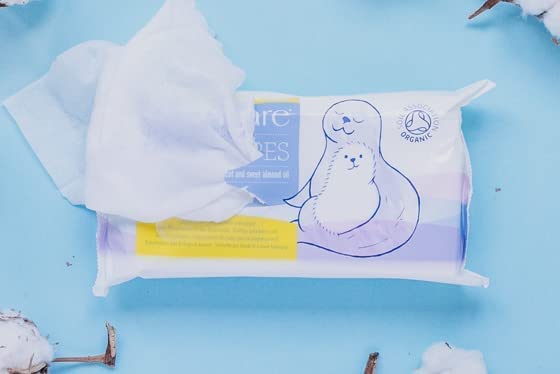Organic Cotton Baby Wipes, 50-Count Packages (Pack of 4)