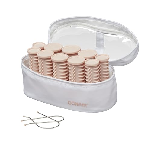 Instant Heat Compact Hot Rollers for Long, Medium, and All Hair - Hair Curler - Hair Roller Clips Included - 1 1/4-inch, 1-inch, and 3/4-inch Rollers