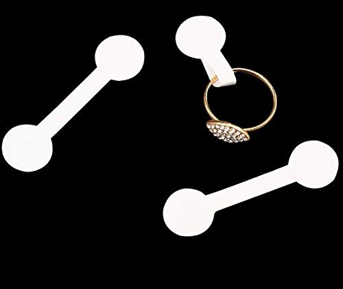 100PCS Blank Price Tags Necklace Ring Jewelry Price Tags Sticker Round Barbell Labels Paper Stickers
