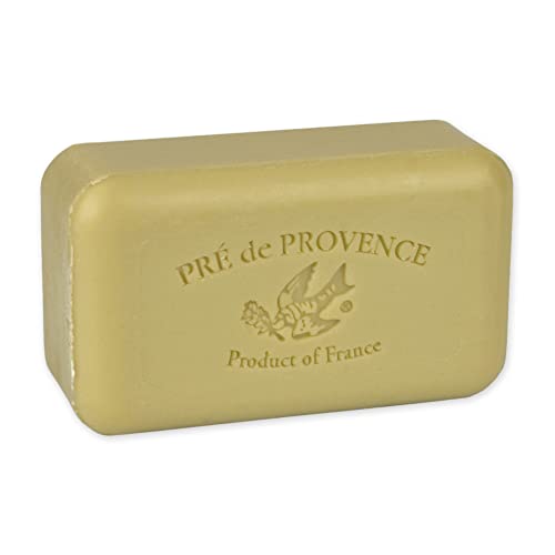 Artisanal French Moisturizing Soap Bar, Shea Butter Enriched, Quad Milled for Long Lasting Rich Smooth Lather, 5.3 Ounce, Verbena