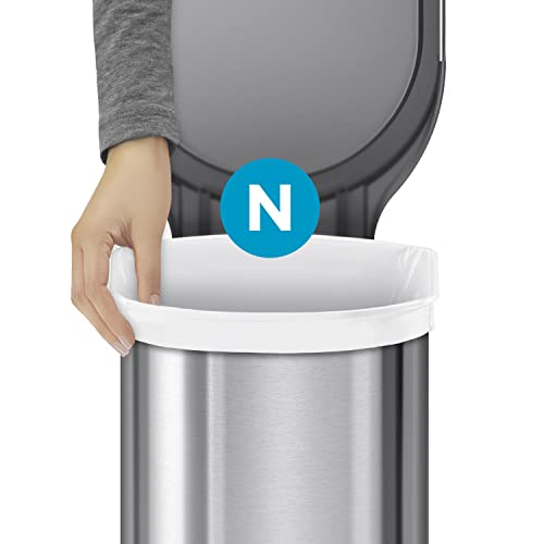Code N 60 Count, Genuine Custom Fit Liners, Drawstring Trash Bags in Dispenser Packs, 45-50 Liter / 11.9-13.2 Gallon, White