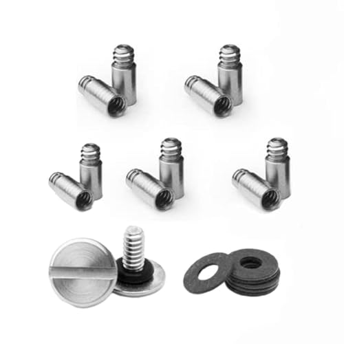 KeySmart Expansion Keychain Set - Key Chain DIY Keychain Kit with 2x 5mm, 2x 8mm & 2x 14mm Screws, 8 Black Spacers & 6 Posts - Smart Keychain Making Kit for KeySmart Original & Rugged Keychains