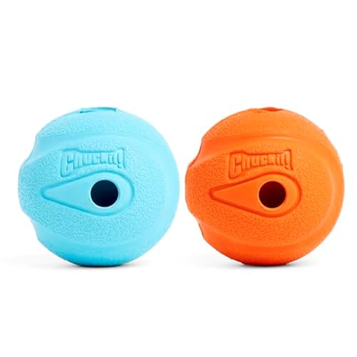 Whistler Ball Dog Toy, Pack of 2, Multicolor, Medium (2.5 Inch Diameter) for Dogs 20-60 lbs