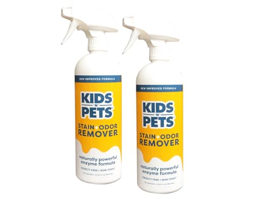 KIDS 'N' PETS – Instant All-Purpose Stain & Odor Remover – 27.05 oz - (800 ml) – Pack of 2 - Proprietary Formula Permanently Eliminates Tough Stains & Odors – Even Urine Odors