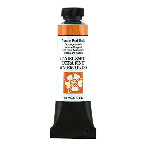 Daniel Smith Extra Fine Watercolor 15ml Paint Tube, Aussie Red Gold, 0.5 Fl Oz (Pack of 1)