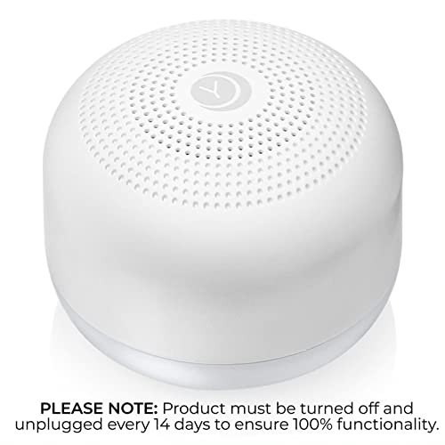 Yogasleep Travel Mini Portable White Noise Sound Machine | 6 Soothing Sounds | Soft Dimable Night Light | Compact Sleep Therapy for Adults & Baby | USB Rechargeable | Lanyard for Easy Hanging
