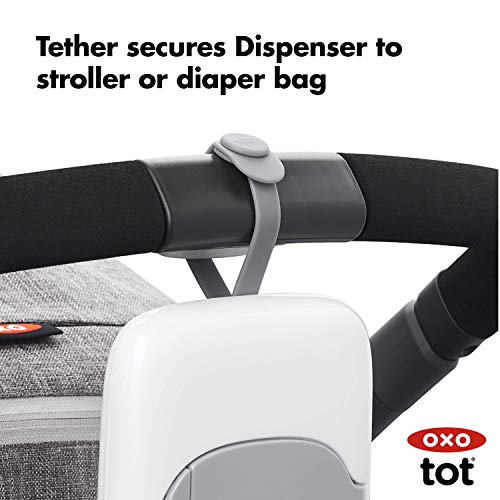 Tot On-The-Go Wipes Dispenser- Gray, 1 Count (Pack of 1)